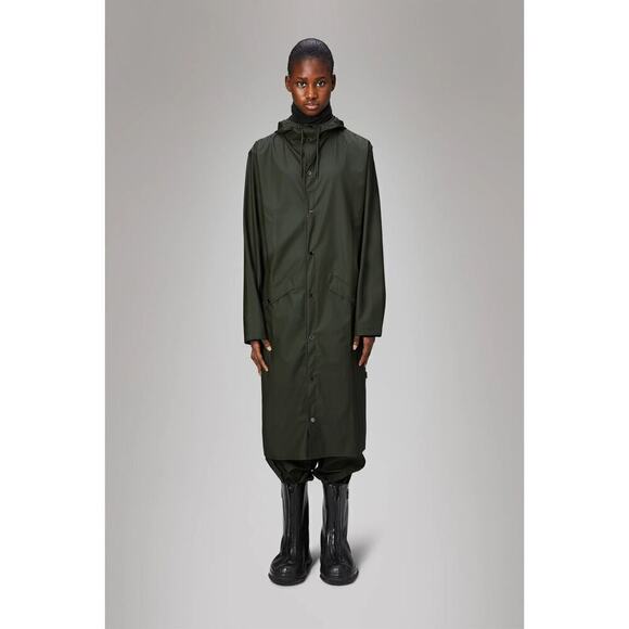 NWT Rains Between Seasons Coat in Black Size Womens XL - Picture 1 of 10